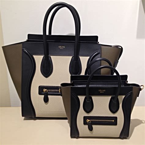 celine nano tote size|celine luggage tote sizes.